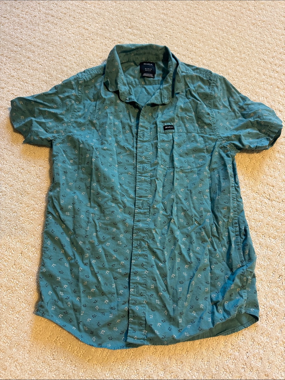 RVCA Boys Short-Sleeve Button-Up Shirt
